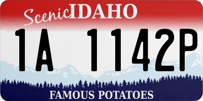 ID license plate 1A1142P
