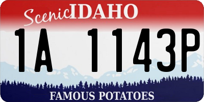 ID license plate 1A1143P