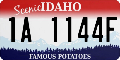 ID license plate 1A1144F