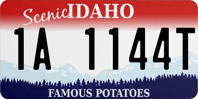 ID license plate 1A1144T