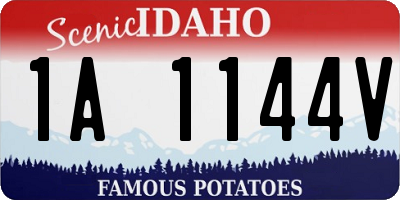ID license plate 1A1144V
