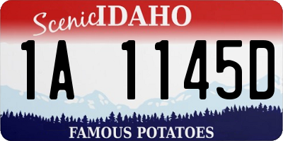 ID license plate 1A1145D