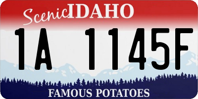 ID license plate 1A1145F