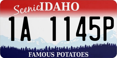 ID license plate 1A1145P