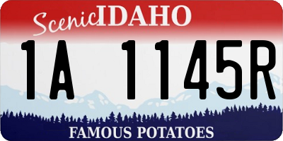 ID license plate 1A1145R
