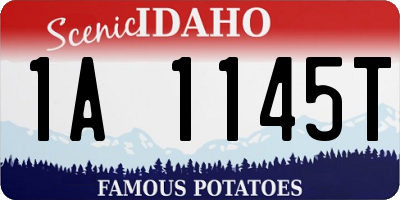 ID license plate 1A1145T