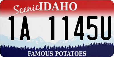 ID license plate 1A1145U