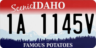 ID license plate 1A1145V