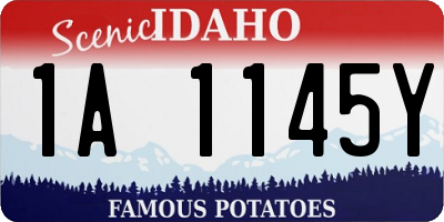 ID license plate 1A1145Y