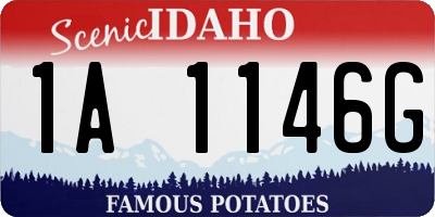 ID license plate 1A1146G