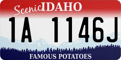ID license plate 1A1146J