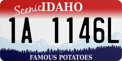 ID license plate 1A1146L