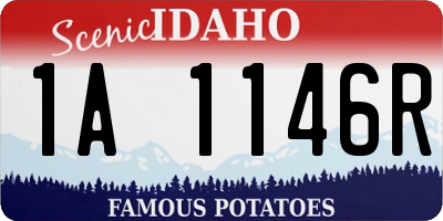 ID license plate 1A1146R