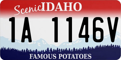 ID license plate 1A1146V