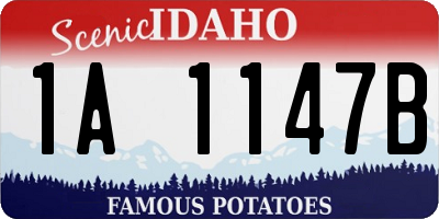 ID license plate 1A1147B