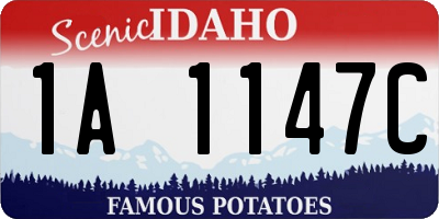 ID license plate 1A1147C