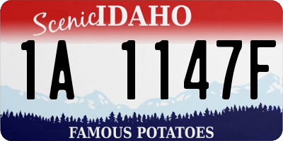 ID license plate 1A1147F