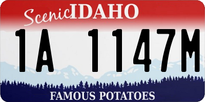 ID license plate 1A1147M