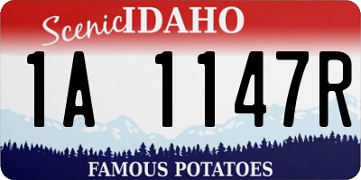 ID license plate 1A1147R