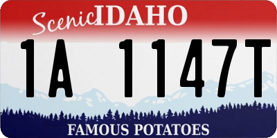 ID license plate 1A1147T