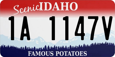 ID license plate 1A1147V