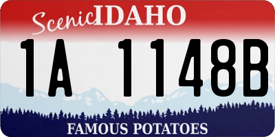 ID license plate 1A1148B