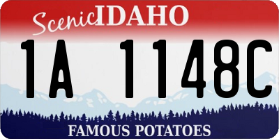 ID license plate 1A1148C