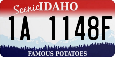 ID license plate 1A1148F