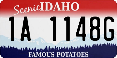 ID license plate 1A1148G