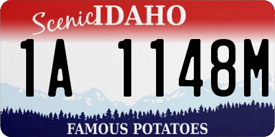 ID license plate 1A1148M