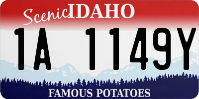 ID license plate 1A1149Y