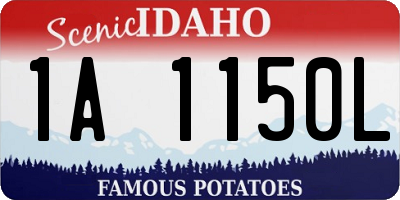ID license plate 1A1150L