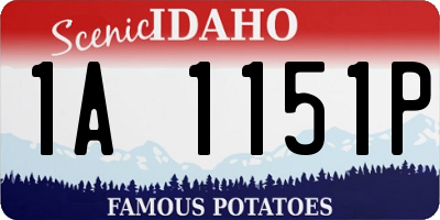 ID license plate 1A1151P