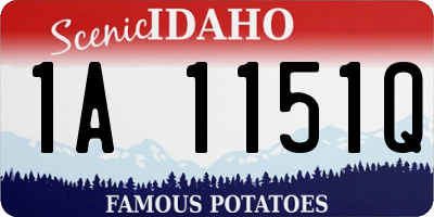 ID license plate 1A1151Q
