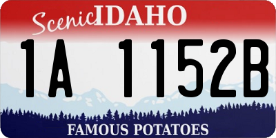 ID license plate 1A1152B
