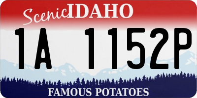 ID license plate 1A1152P