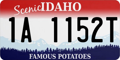 ID license plate 1A1152T