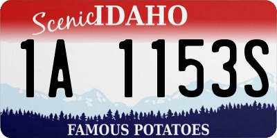ID license plate 1A1153S