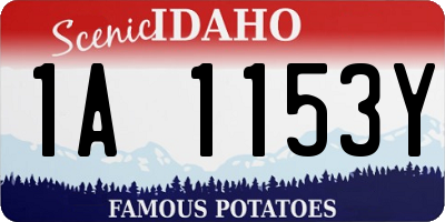 ID license plate 1A1153Y