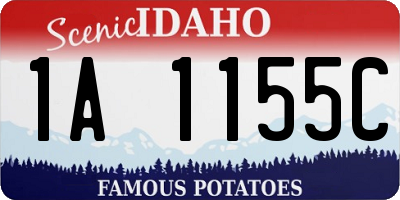 ID license plate 1A1155C