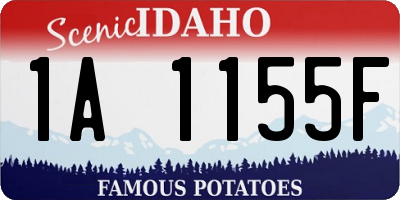 ID license plate 1A1155F