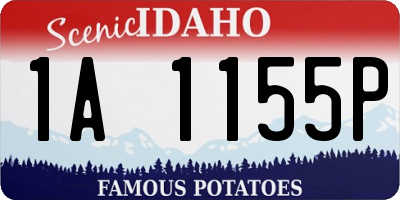 ID license plate 1A1155P