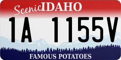 ID license plate 1A1155V