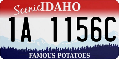 ID license plate 1A1156C