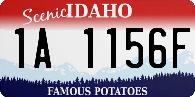 ID license plate 1A1156F