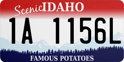 ID license plate 1A1156L
