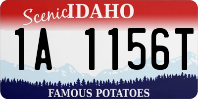 ID license plate 1A1156T