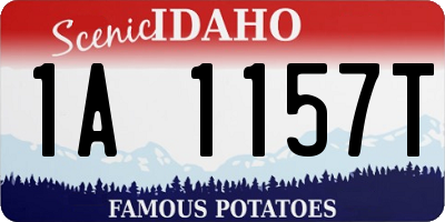 ID license plate 1A1157T