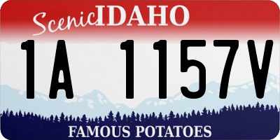 ID license plate 1A1157V