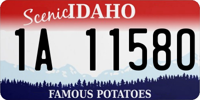ID license plate 1A1158O